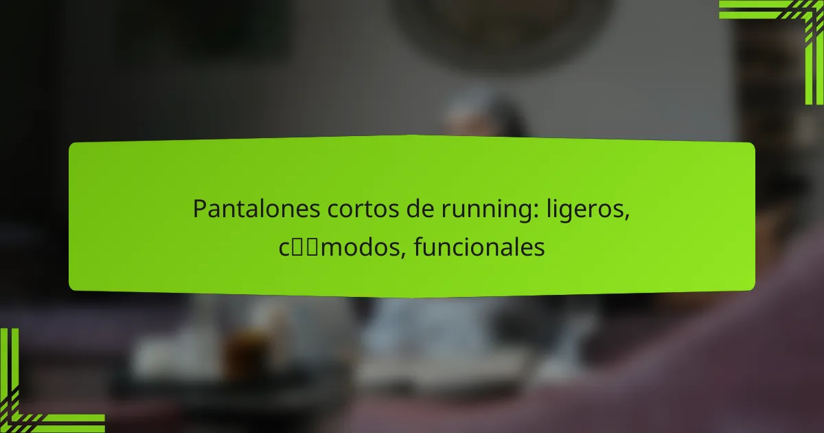 Pantalones cortos de running: ligeros, cómodos, funcionales